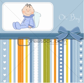 delicate baby boy shower card
