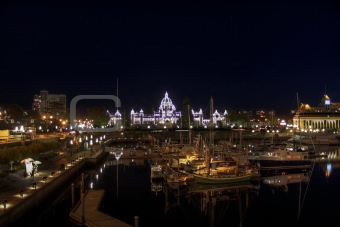 Parliament Buildings from the Inner Harbour in Victoria BC