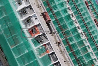 Construction site of private apartments 