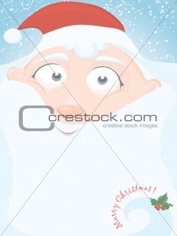 Christmas card with little Santa