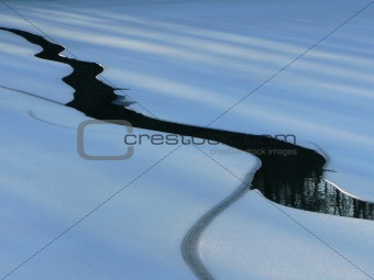 lake ice melting