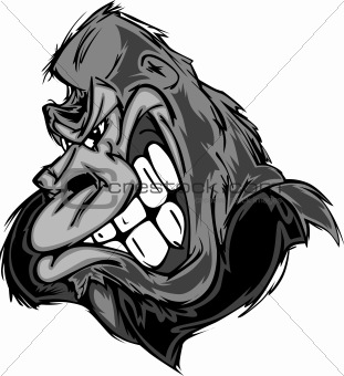 Gorilla or Ape Mascot Cartoon