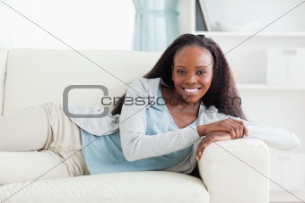 Woman taking a rest