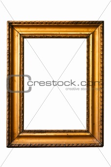 Very old wooden frame, color gold (No#9)