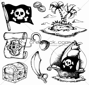 Drawings with pirate theme 1