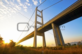 Tsing Ma Bridge in Hong Kong