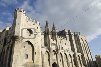 palace of the popes in Avignon city  France