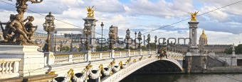 Alexandre III bridge panoramic view