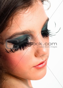 Nighlife makeup on a young girl