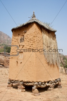 Granary in a Dogon village, Mali (Africa).