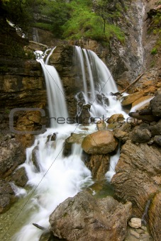 alpine waterfall