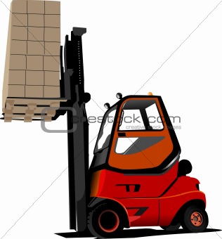 Lift truck. Forklift. Vector illustration