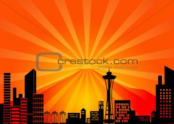 Seattle Washington City Skyline