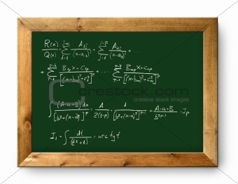 board green blackboard difficult mathematical formula