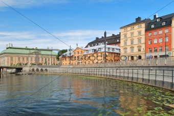 Stockholm.  Old Town embankment