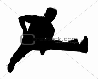 Jumping silhouette