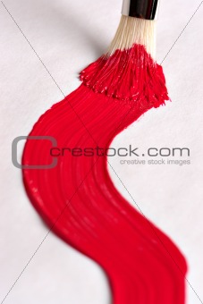 Red paint stroke