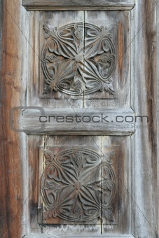 ancient door with fillet