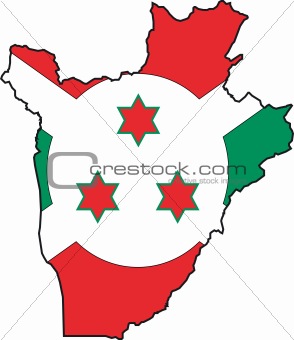 Map Burundi- Vector