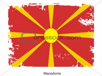 The flag of Macedonia