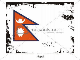 Nepal grunge Flag