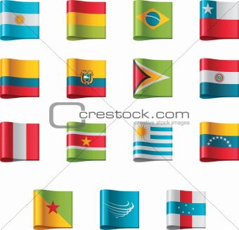 Vector flags. South America, part 5