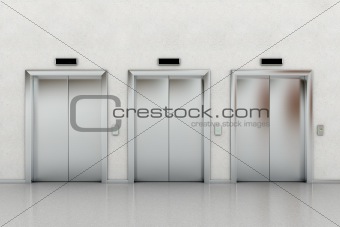 Three elevators