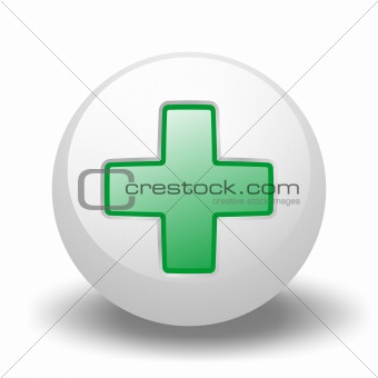 Green Cross On Ball