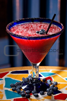 Blueberry margarita cocktail