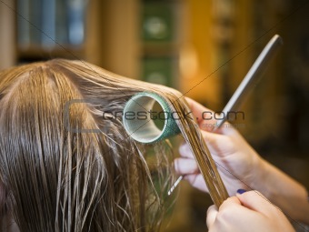 Hair care close-up