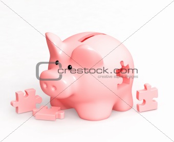 Piggy bank and puzzles
