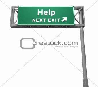 Help - Next Exit Sign (Isolated Version)