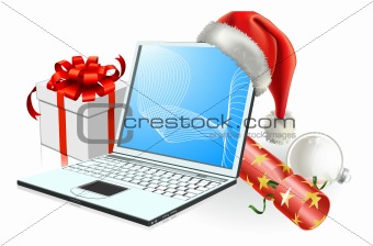 Christmas laptop computer