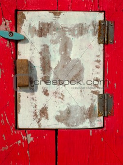 Old white wooden shutter