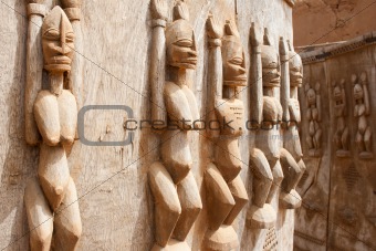 Wood sculptures, Mali.