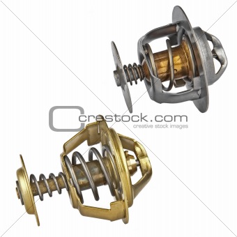 two automotive thermostats
