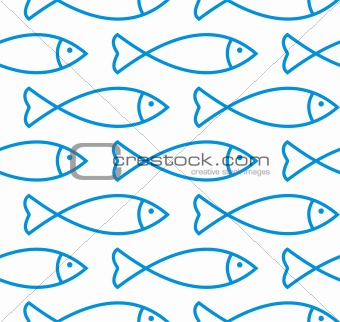 Fish seamless vector pattern