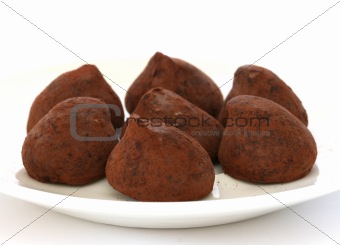 Chocolate truffle pralines