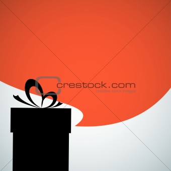 Vector Abstract christmas present silhouette