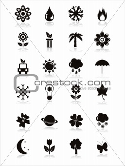 black nature icons