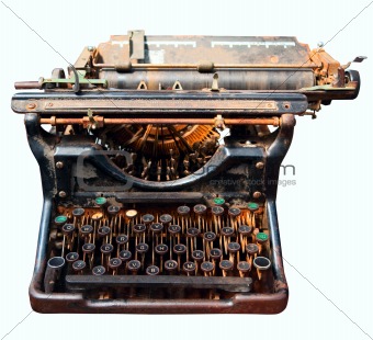 old isolated typewriter