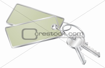 Two keys with blank tag for text