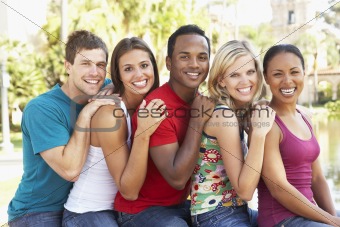 Group Of Young Friends Having Fun Together