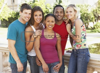 Group Of Young Friends Having Fun Together