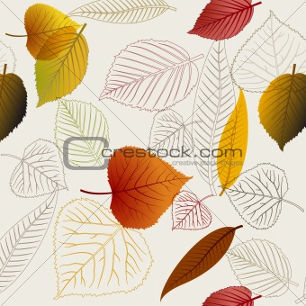 Autumn vector leafs texture