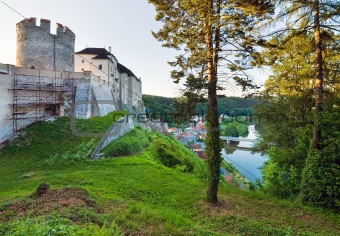 Evening Sternberk Castle in Czech Republic