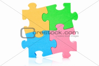 Colorful jigzaw puzzle