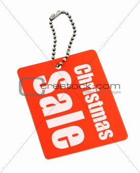 Sale tag on white