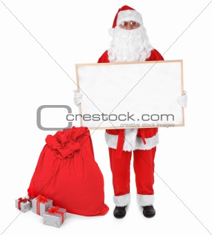 Santa claus and empty board