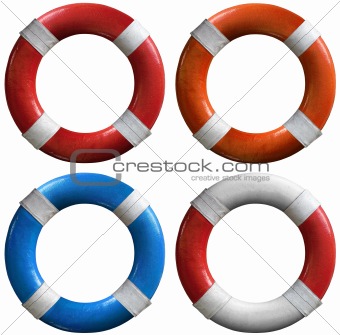 Set of life buoys